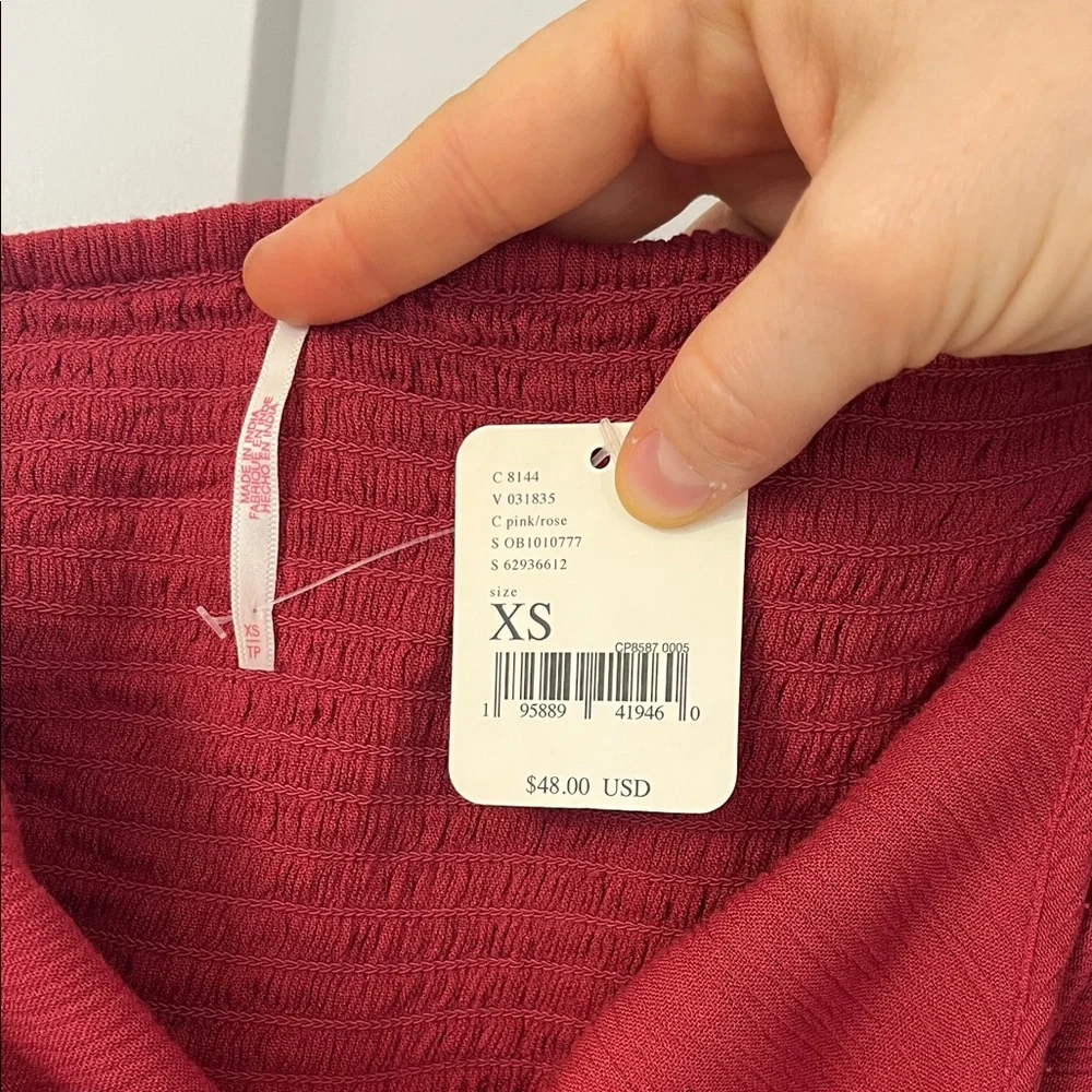 Free People Red Halter Ruffle Women’s Top
